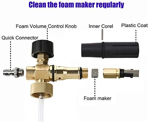 Tool Daily Foam Cannon with 1/4 Inch Quick Connector, 1 Liter, 5 Pressure Washer