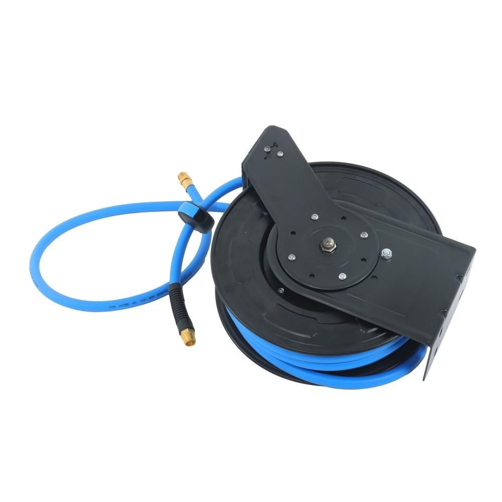 Retractable Hose Reel 1/2 Inch x 50Ft Auto Rewind Hose-Reel W/ Rubber Hose