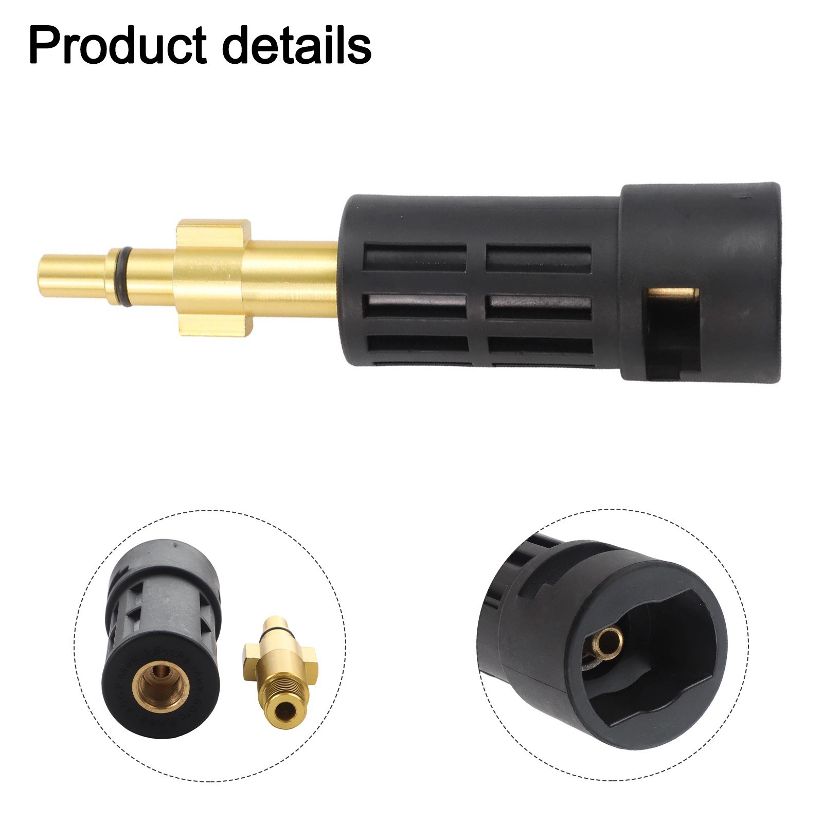High Pressure Washer Bayonet Connector Adapter for Black Decker and Tools