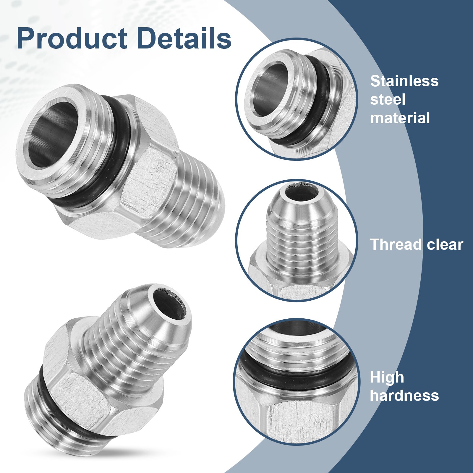 2Pcs Pressure Washer Adapter, G3/8″ Male to M14 Male Steel Fittings Convex