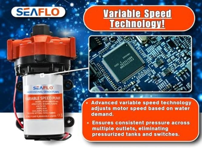 56A Series Variable Speed Smart Water Pressure Pump – 24V DC, 5.0 GPM, 70