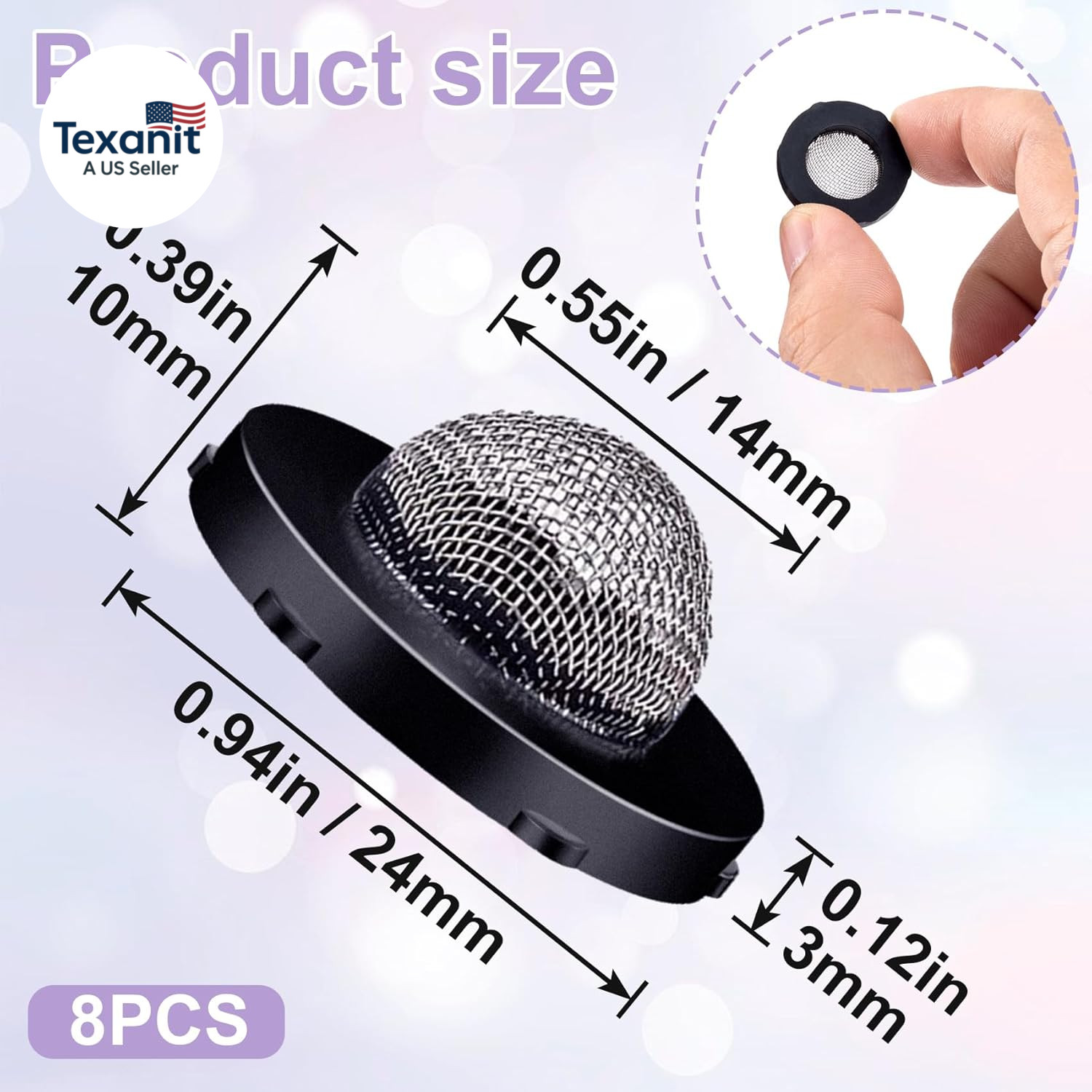Hose Filter Washers Stainless Steel Hose Screen Inlet with Strainer Fittings Kit