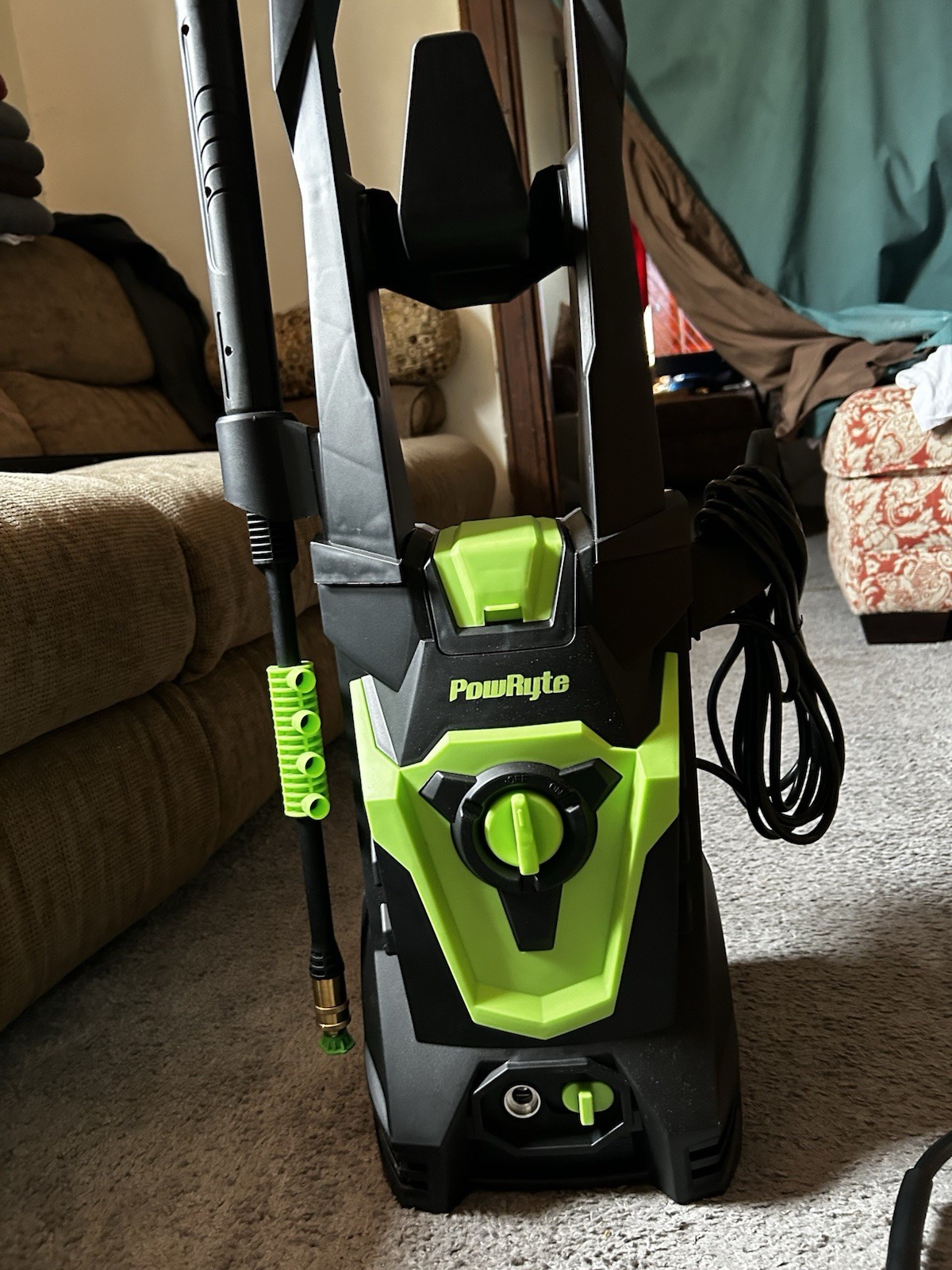 PowRyte Electric Pressure Washer with Hose Reel, Foam Cannon, 4 Different Pressu