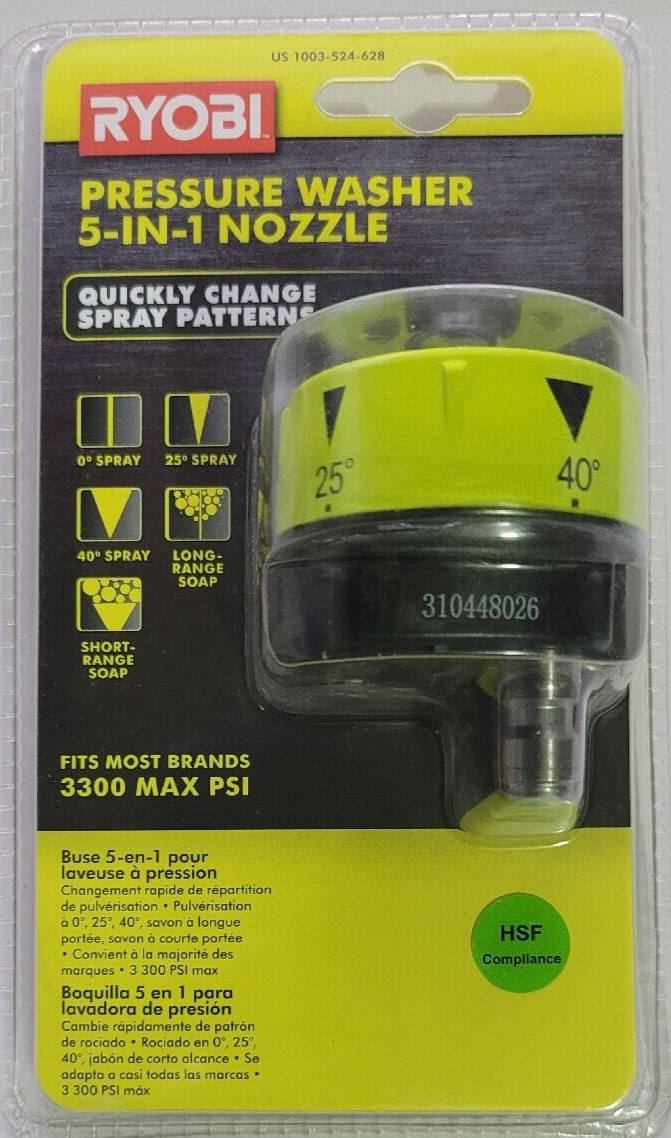 Ryobi RY31RN01 5 in 1 Pressure Washer Nozzle Model # RY31RN01