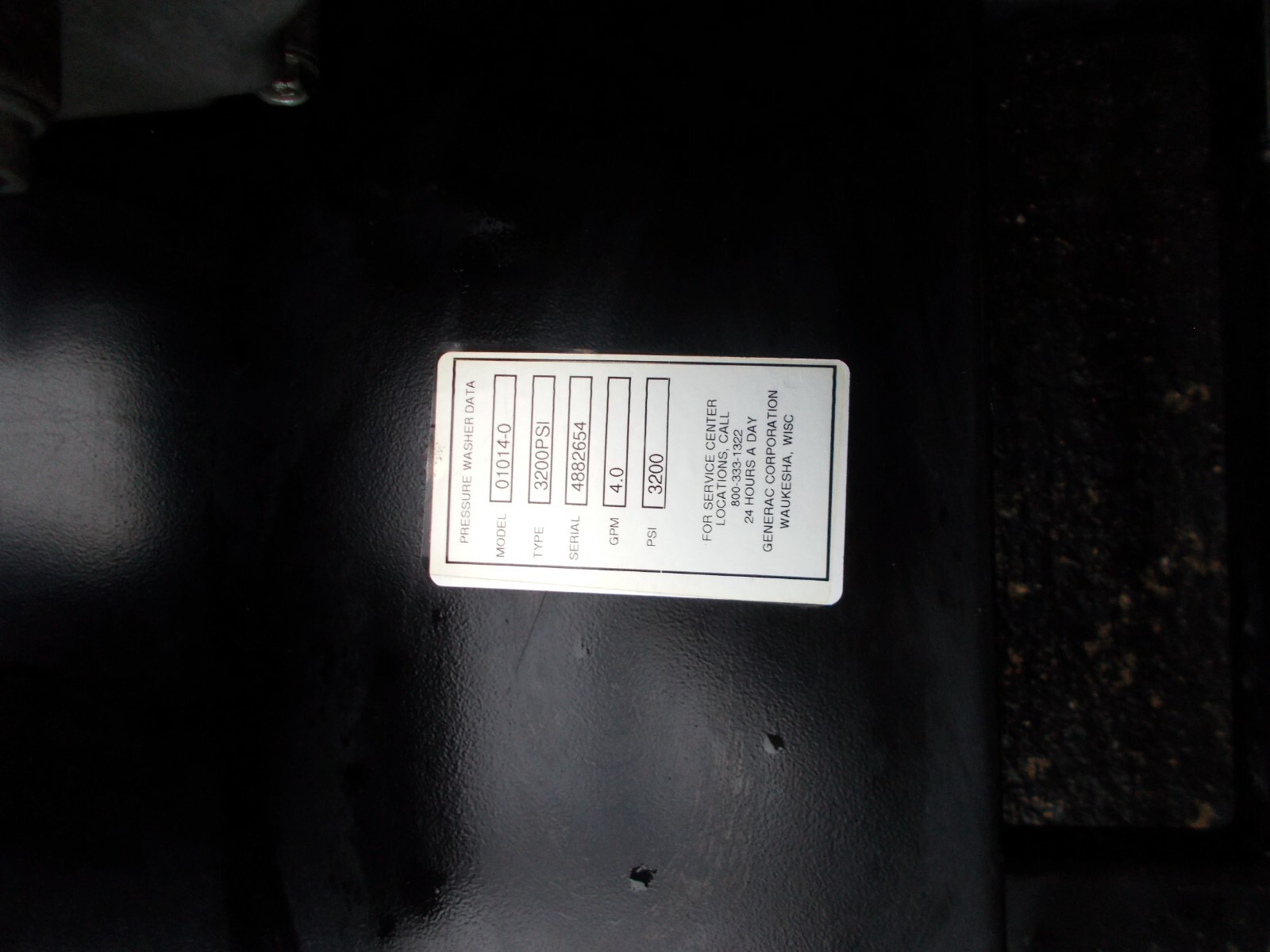 GENERAC 3200 PSI 4 GPM 11 HP HONDA GAS POWERED PRESSURE WASHER