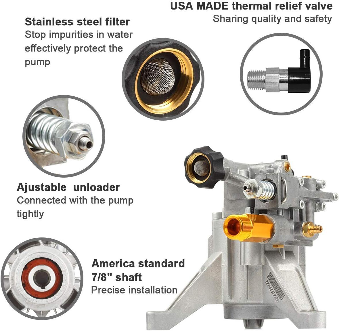 Pressure Washer Pump For Troybilt 020641 020568 020296 020296-0 020488 020344 +