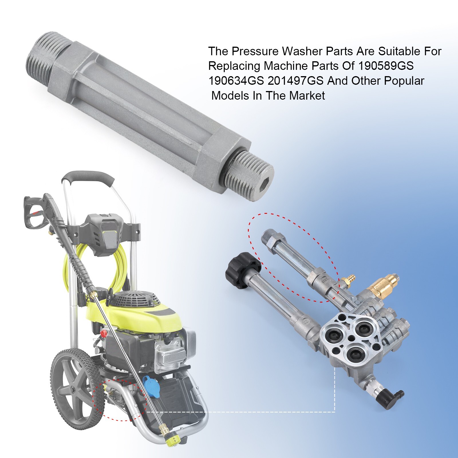 Fit For 190589GS 190634GS 201497GS Power Pressure Washer Pump WATER OUTLET TUBE