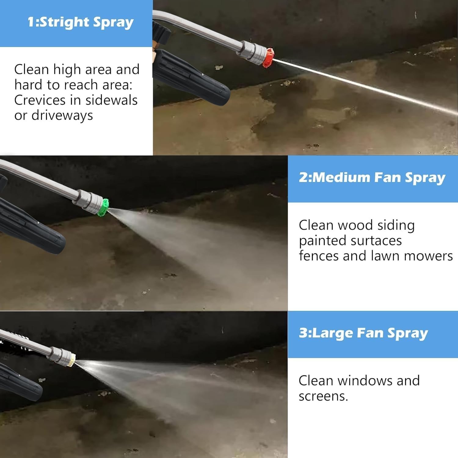 Effortless Foam Cleaning: Dual-Connector Pressure Washer Unit with 5 Nozzle Tips
