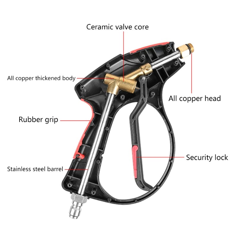 Car High Pressure Washer Trigger Ceramic for Valve Core 4000PSI Water Sprayer To
