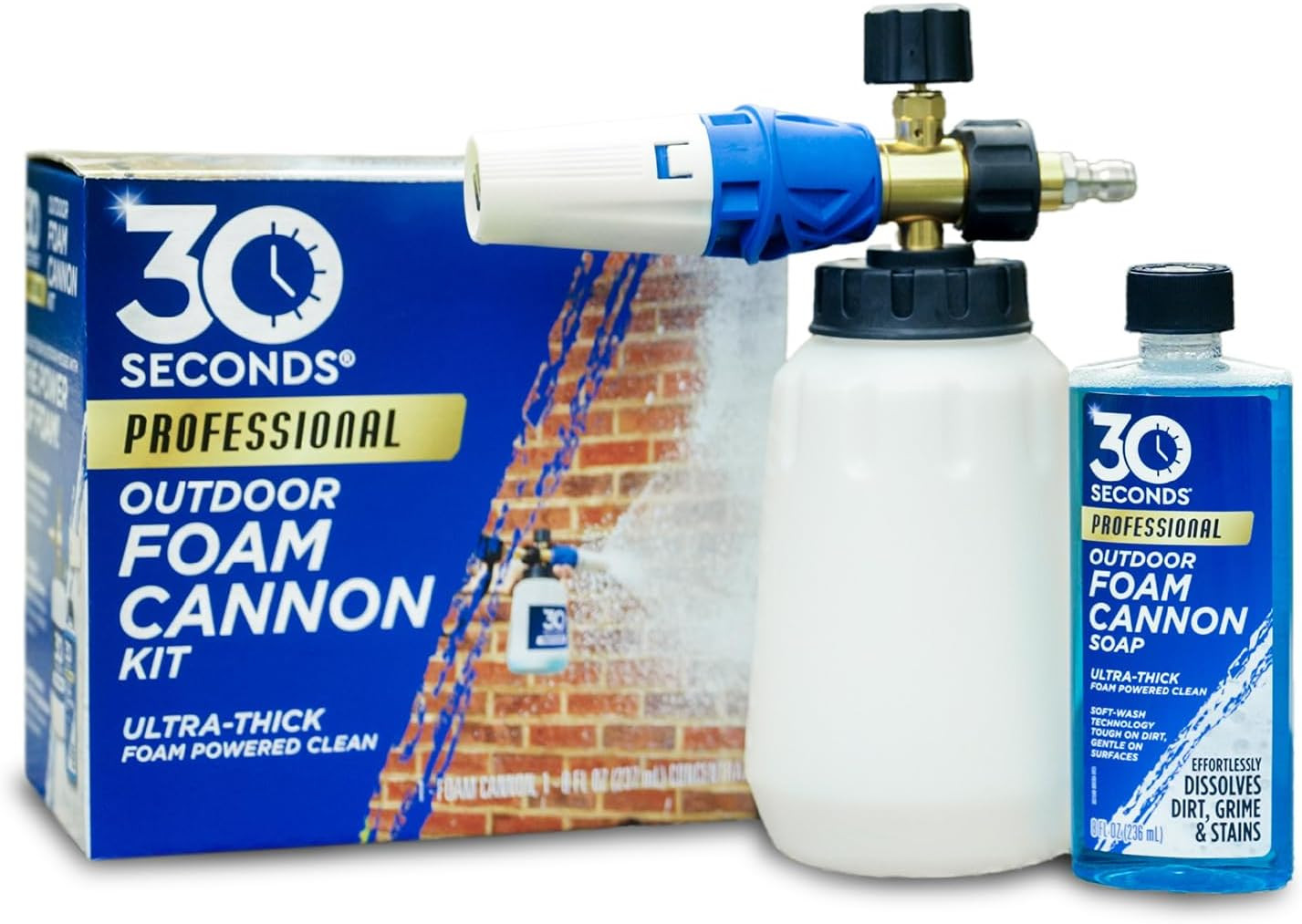 Foam Cannon Kit – Pressure Washer Sprayer + 8 Fl. Oz. Soap – Foaming Cleaner for