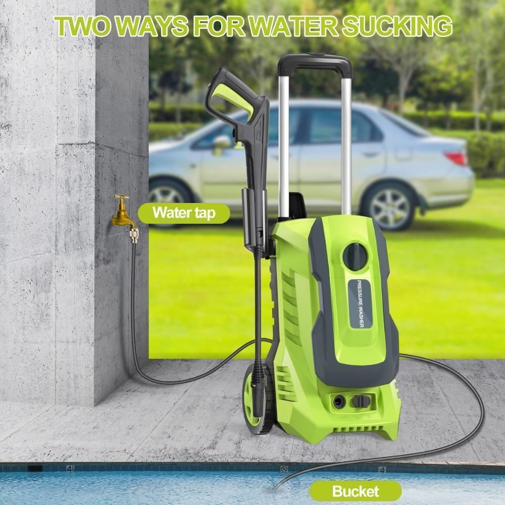 Electric High Pressure Washer 4500PSI Max with 4 Nozzles and Telescopic Handle