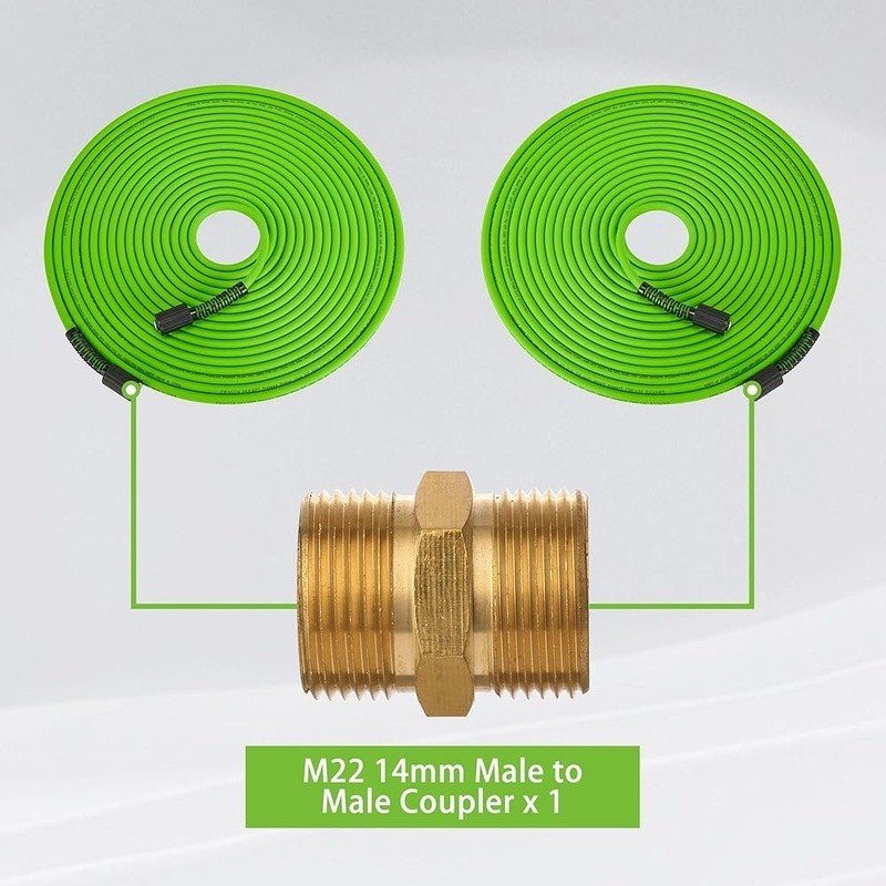 Lightweight Pressure Washer Hose Replacement 3600 PSI Universal Fit W/ Adapters