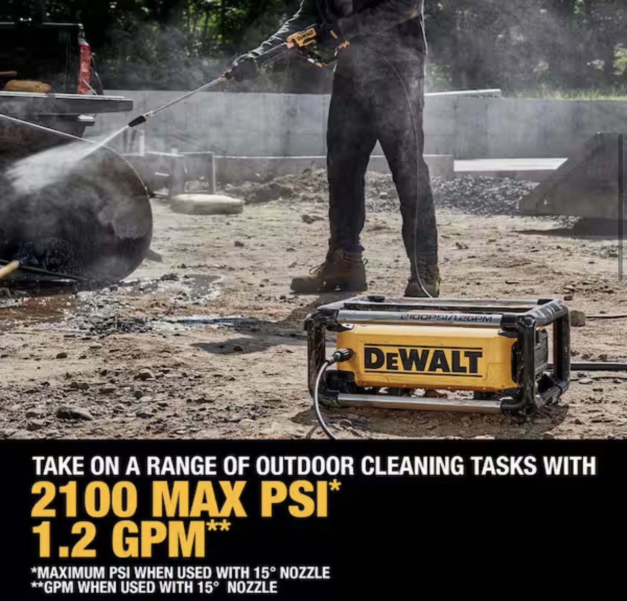 💥NEW SEALED BOX💥DEWALT DWPW2100 1.2gal 2100 PSi COLD WATER PRESSURE WASHER