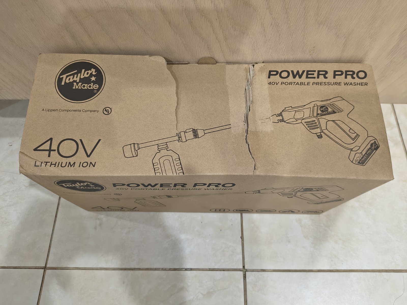 Taylor Made Power Pro White 40V Lithium Ion Portable Pressure Washer