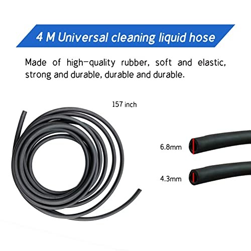 Windshield Washer Hose Kit – 4 Meter Fluid Hose with 12 Pcs – Includes 4 Hoses