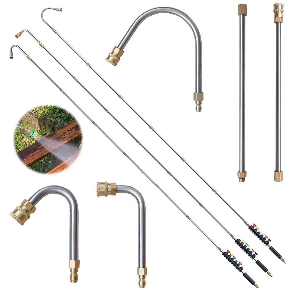 10Pcs High Pressure Washer Wand Set Water Gun Nozzle Extension Rods Set 4000PSI