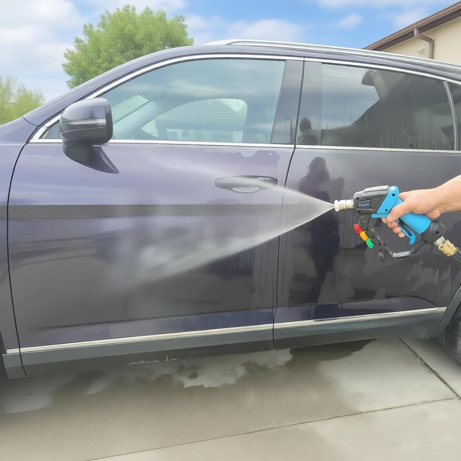 Short Lightweight Pressure Washer Gun – 5000 PSI with 5 Nozzle Loss Prevention