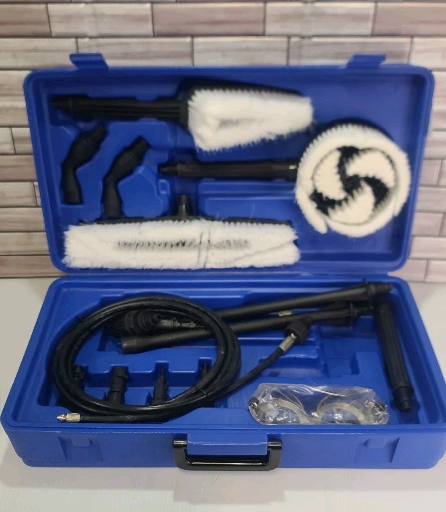 NEW Never Used PowerWasher Brand 17 piece Universal Accessory Kit with blue case