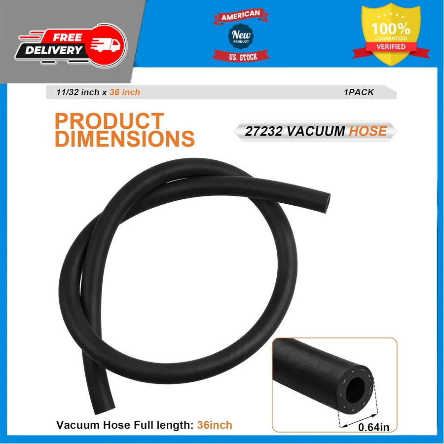 27232 Brake Booster Vacuum Hose 11/32′ x 36′ 85 PSI Automotive Replacement Line