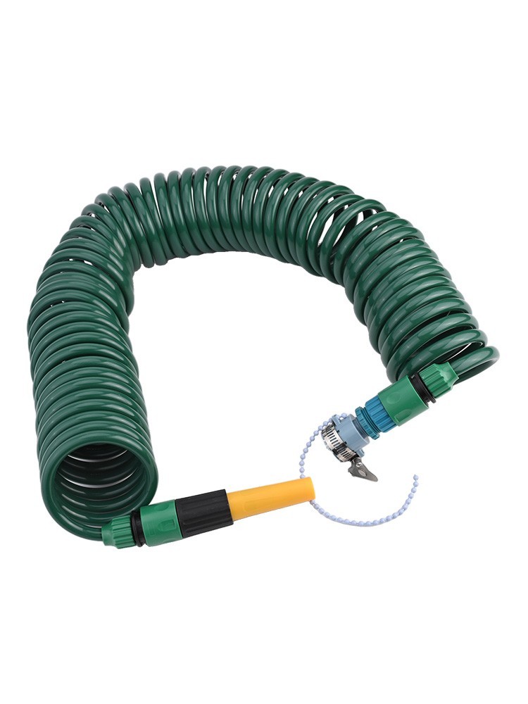 Efficient Watering with Adjustable Head Retractable Coil Flexible Water Hose