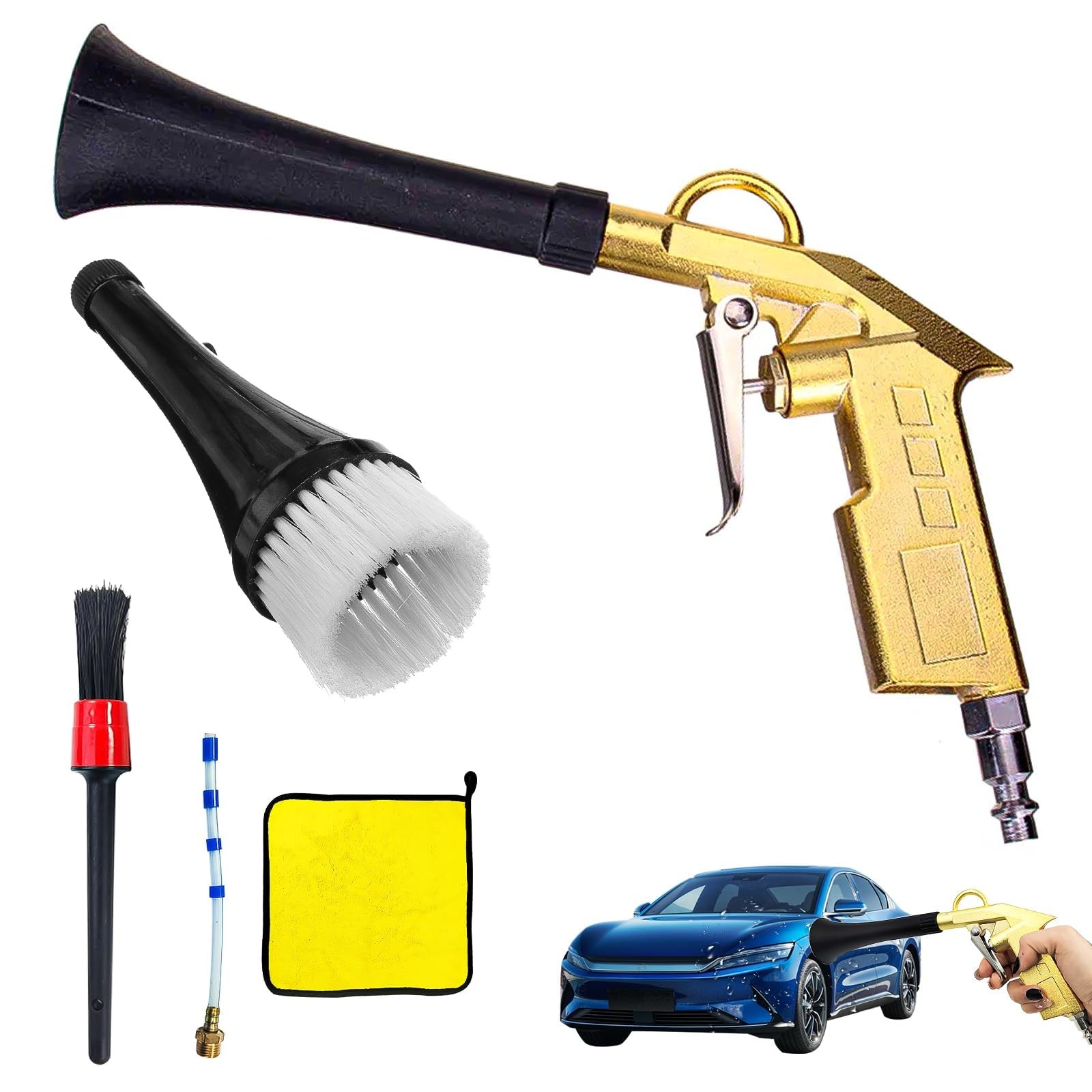 QZQUFJ Air Compressor for Car Detailing Tool, High Pressure Air…