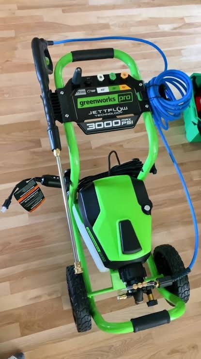 Greenworks Pro JetFlow 3000 PSI Corded Electric Pressure Washer w/ Hose, Lance