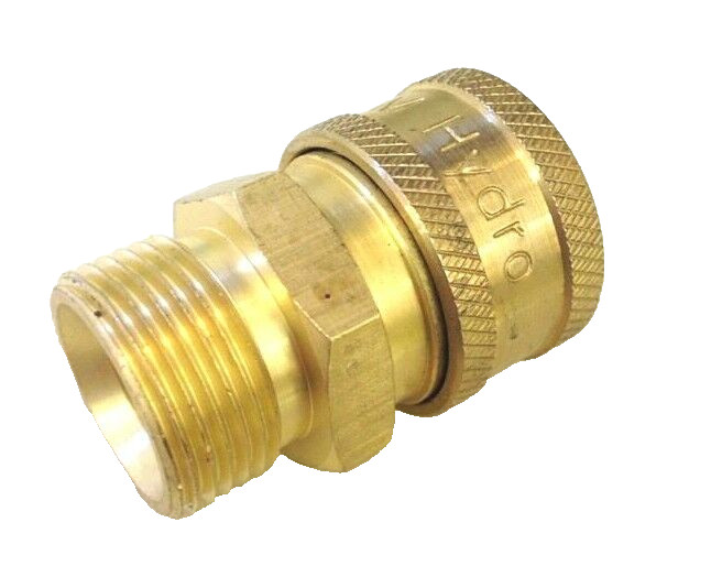 MTM Hydro – COUPLER BRASS 3/8 Quick Connect X M22 Male 14mm 24.0447