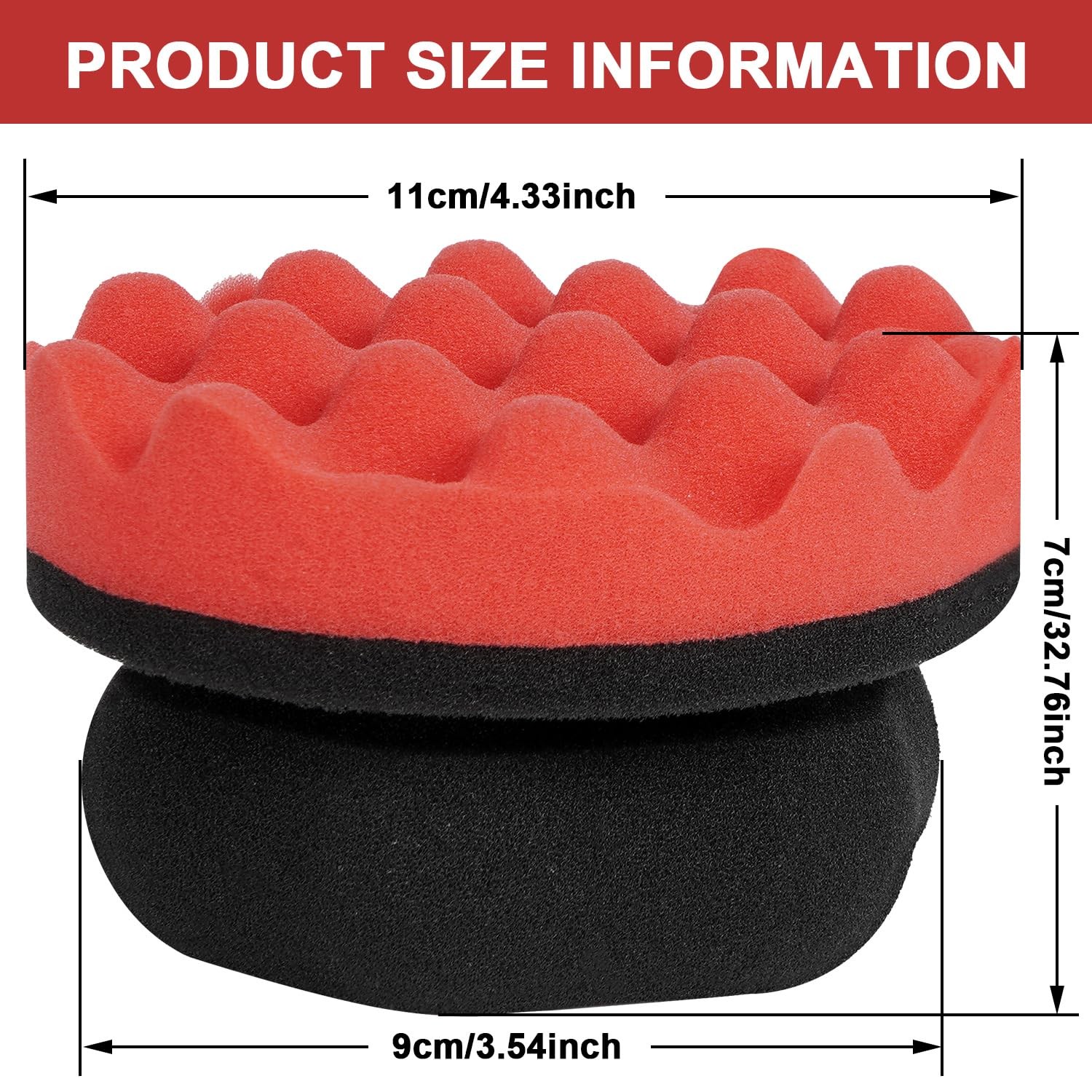 6 Pack Tire Shine Applicator Pads Foam Sponge Tool for Car Detailing