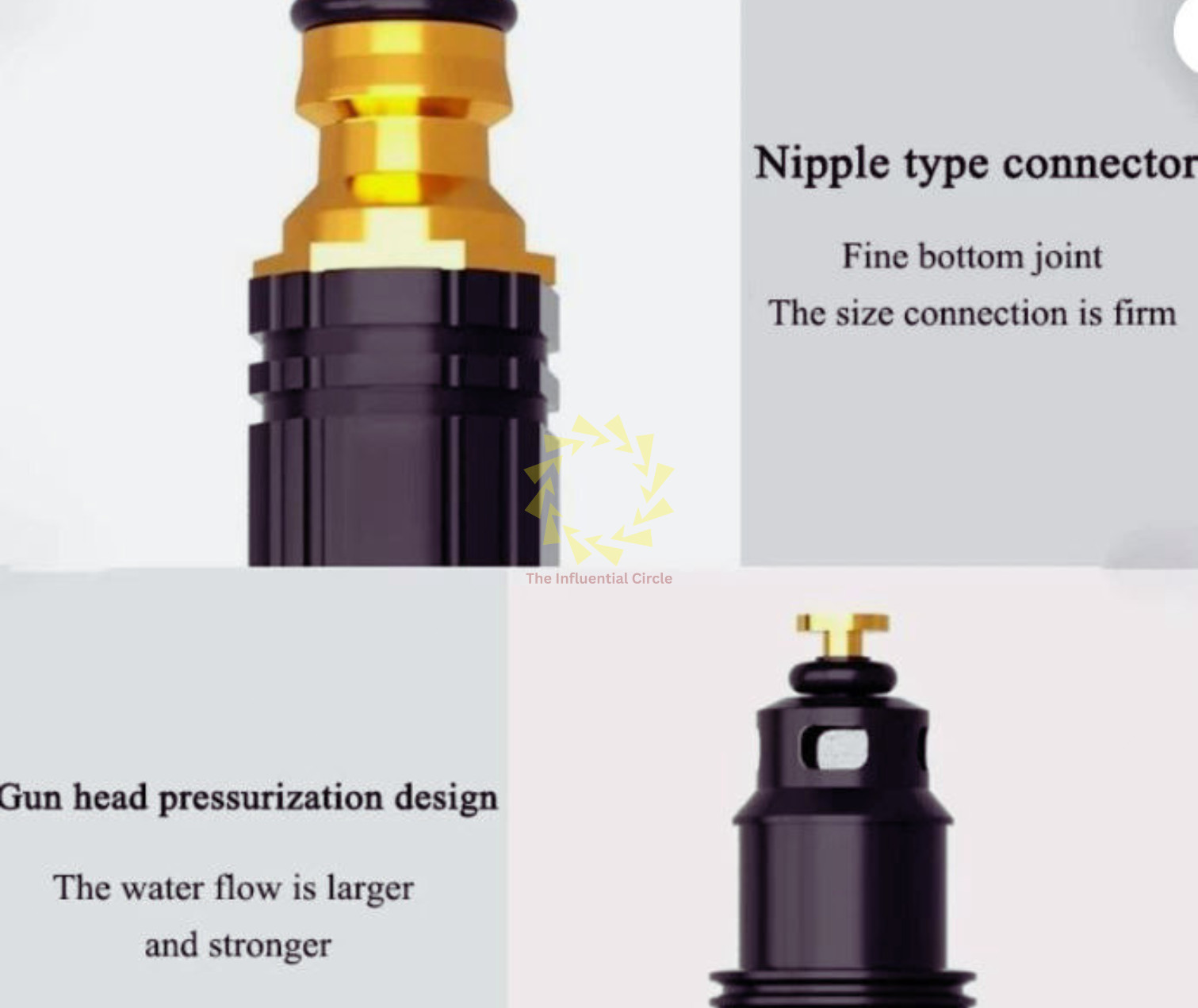 Larnto High Pressure Hose Nozzle Water Gun for Car Wash Garden Pressure Booster
