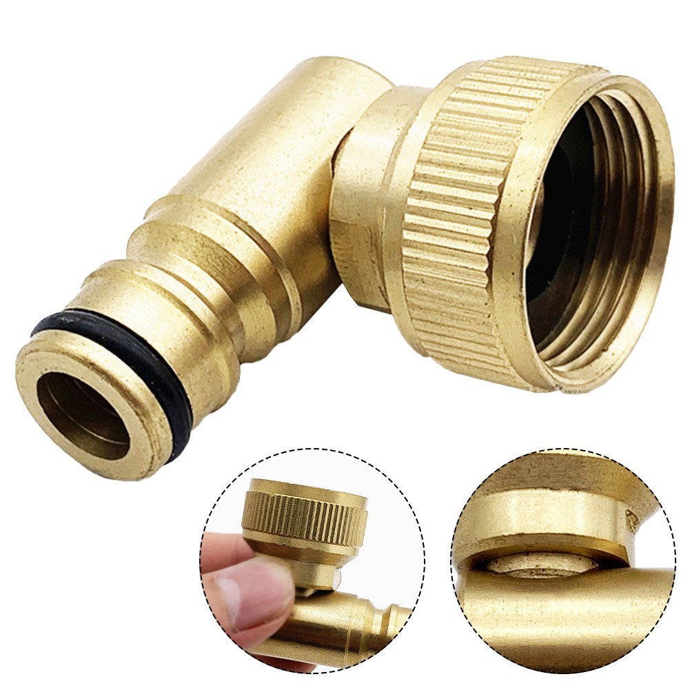 Garden brass 90 degree movable nipple connector Garden hose faucet adapter