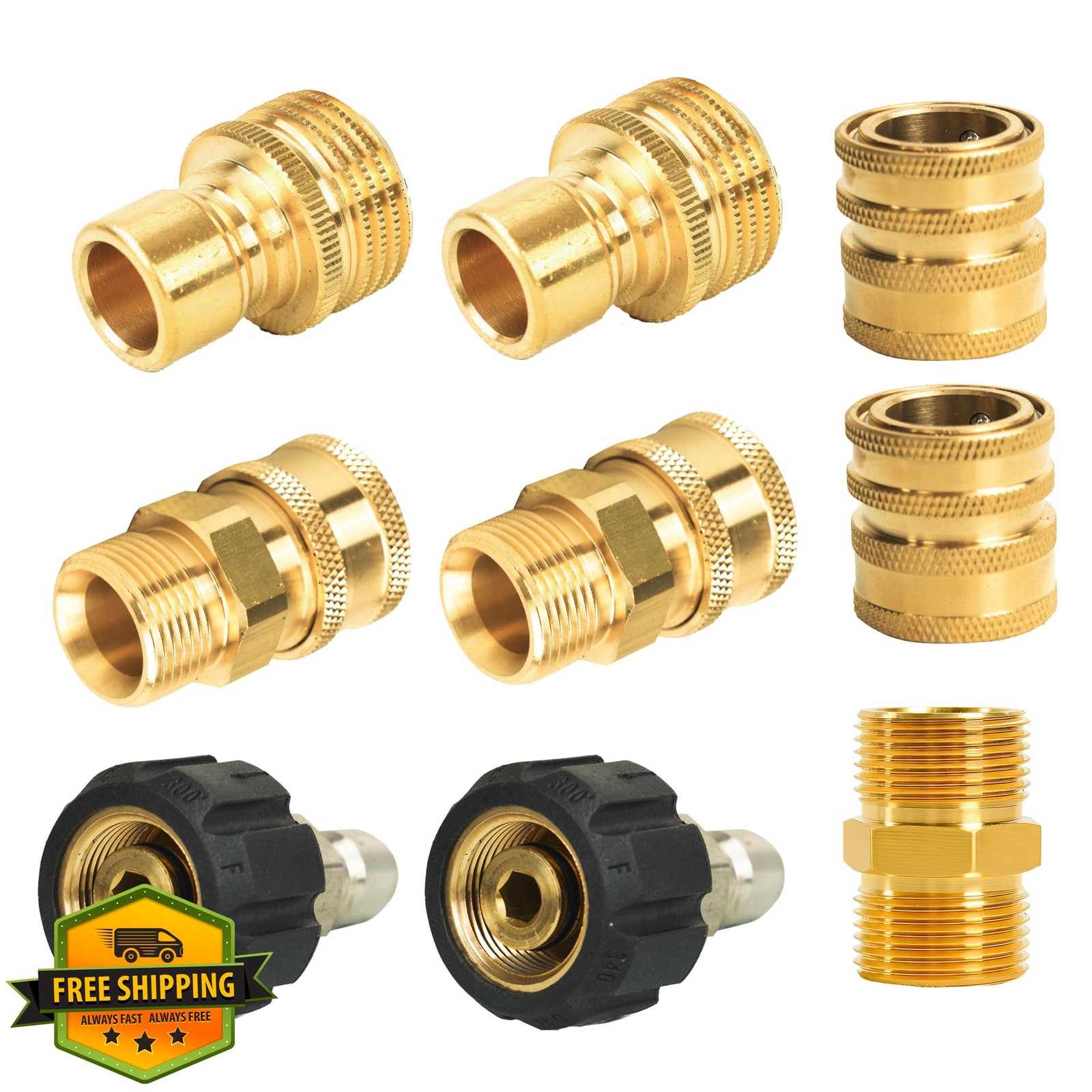 Hourleey Pressure Washer Adapter Set 9 Pack