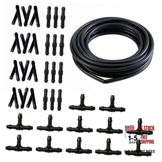 Windshield Washer Hose Kit,4M Rubber Hose with 36 Pcs Leak-Proof