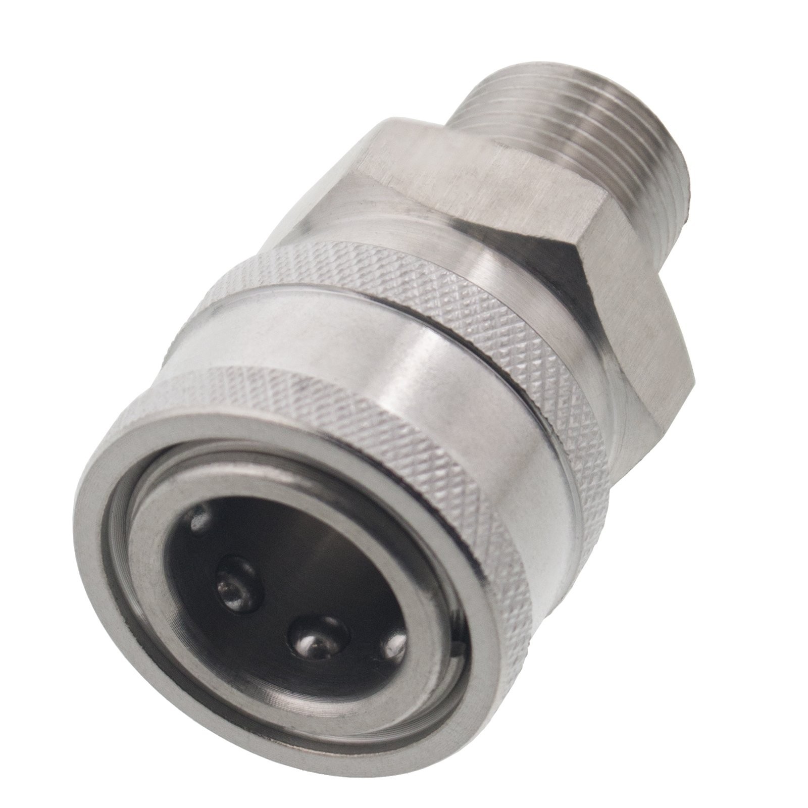 3/8in. MPT Stainless Steel Socket Quick Connect Coupler 4000 PSI 10 GPM for P…