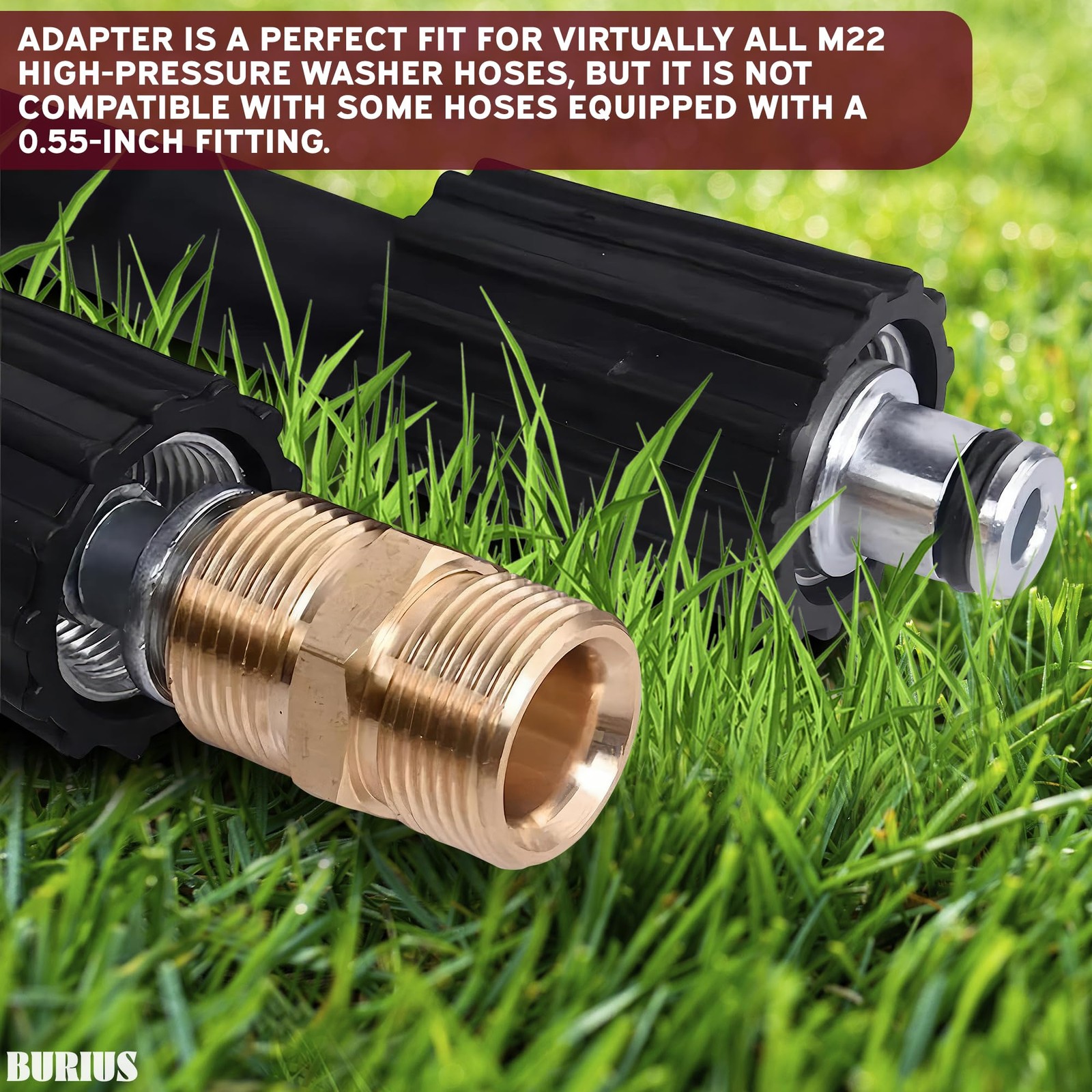 Pressure Washer Hose Connector – M22 14Mm Pressure Washer Hose Coupler 4500 PSI,