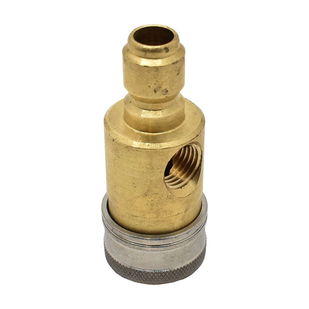 3/8 Inch Pressure Washer Quick Coupler Gauge Brass Fitting With Stainless Steel