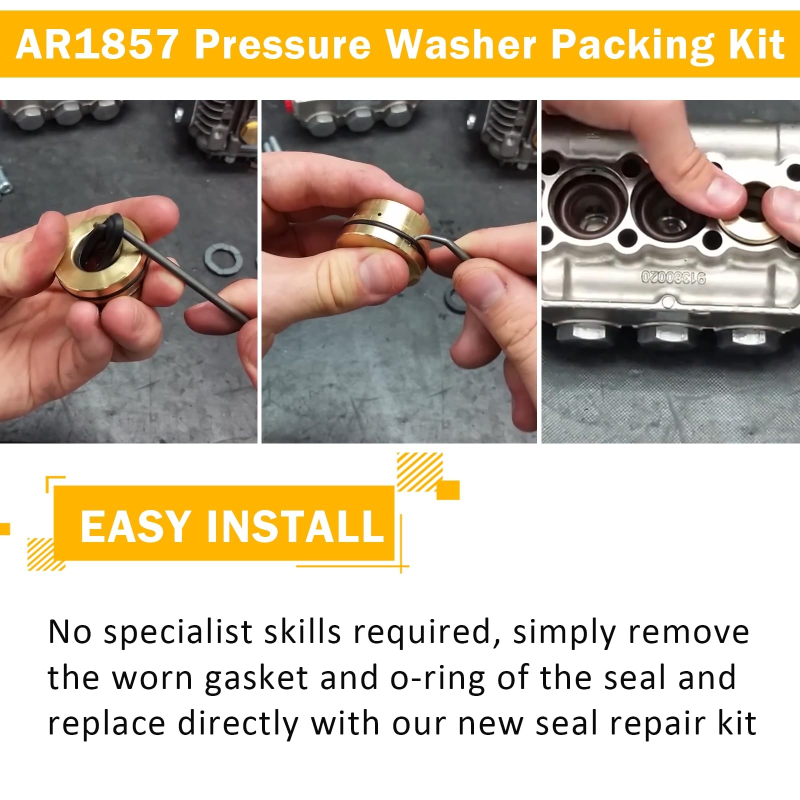 AR1857 Packing Kit 18mm XR Seal Repair For Annovi Reverberi Pressure Washer Pump