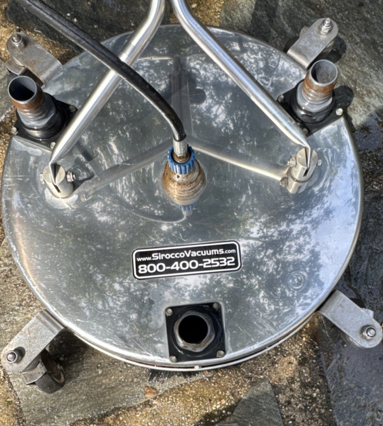 Sirocco Vacuums Cold Water Pressure Washer Surface Cleaner Attachment, Casters