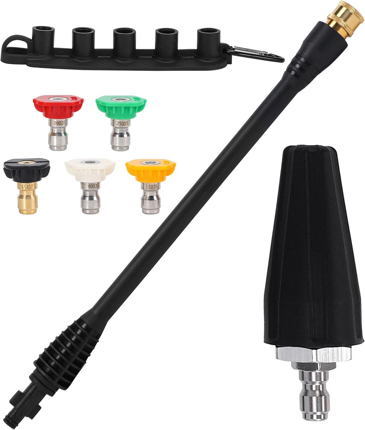 Pressure Washer Accessories Kit – 16 Inch Power Washer Replacement Wand with 5 S