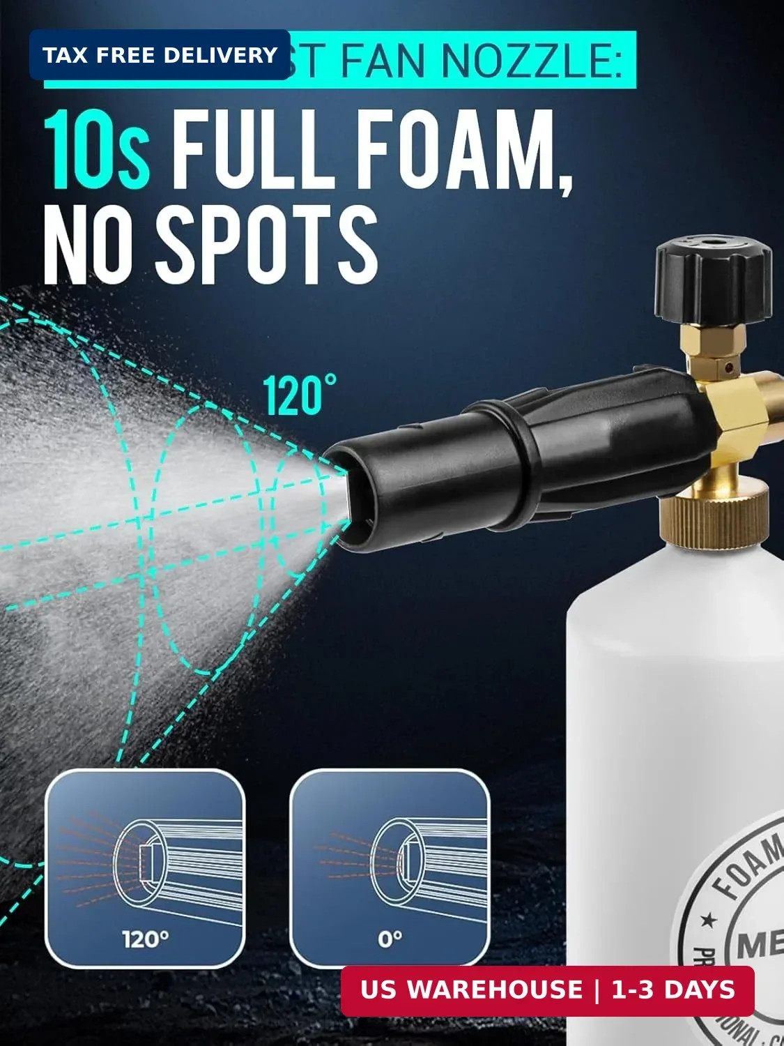Foam Cannon for Pressure Washer, 4000psi Car Wash Foam Gun, 1 Liter Foam S