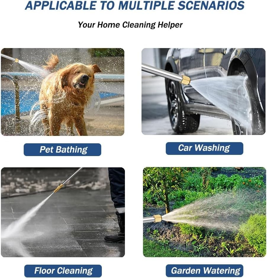 Magic Hydro Jet Power Washer with Universal Nozzle – Lightweight 18in Design