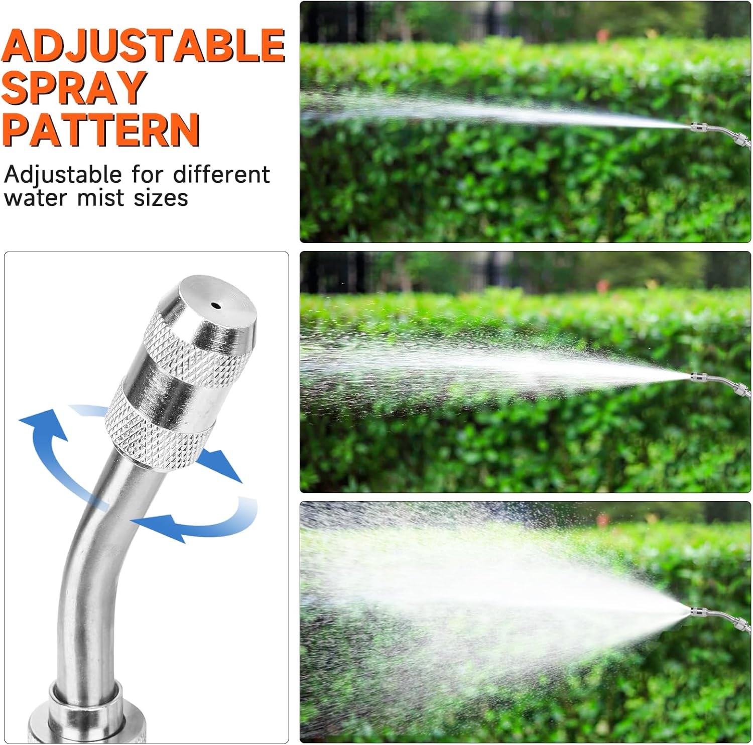 All Metal 44 Inches Replacement Sprayer Wand, Garden Hose Watering Orange