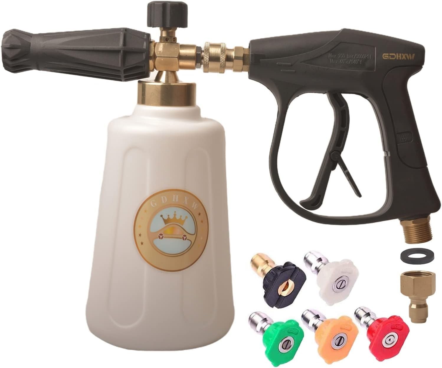 2 Liter Foam Cannon Pressure Washer Gun Heavy Duty Car Foam Blaster Big