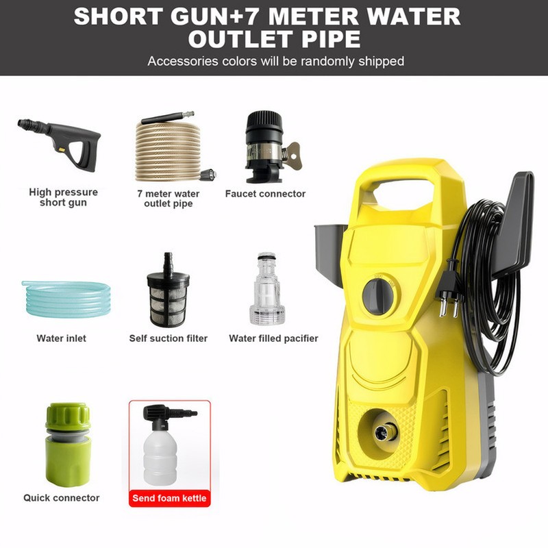 220V Electric Pressure Washer 1600W 100Bar Power Jet Wash for Car Patio Yard US