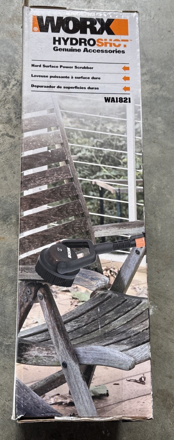 Worx Hydroshot Adjustable Outdoor Power Scrubber, Quick Snap Connection (WA1821)