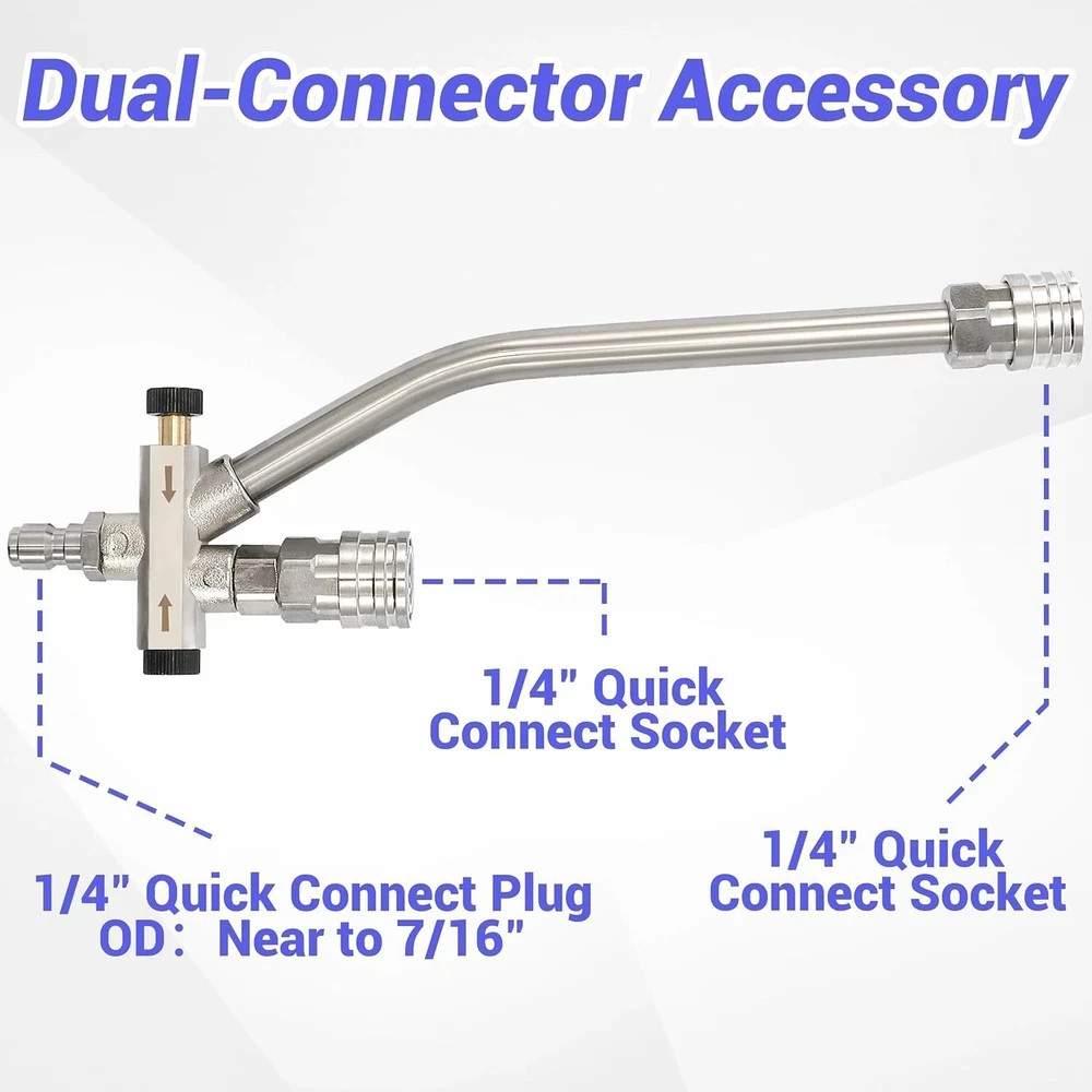 High-Performance Foam Cannon for Pressure Washer with Dual Lance & Nozzles