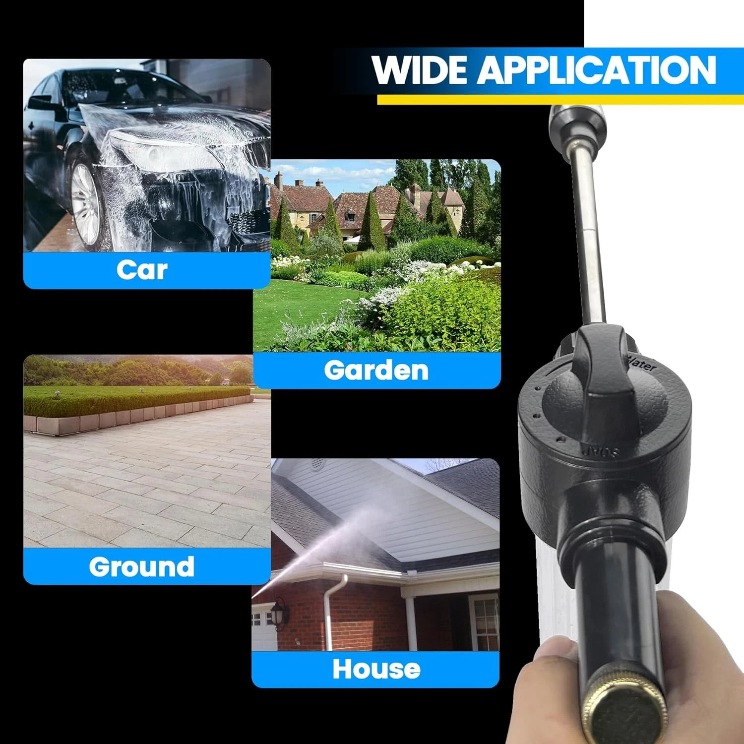High Pressure Foam Gun for Garden Hose, Car Wash Soap Sprayer with 3.5Oz/100Cc P