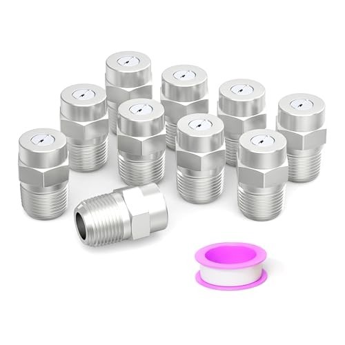 35° Surface Cleaner Tips 1/4″ NPT Male 2.5 Orifice 4000 PSI Nozzles – 10-Pack
