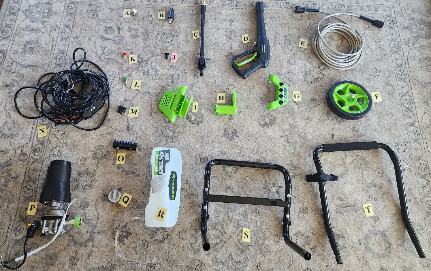 Replacement parts Greenworks GPW1800 1800 PSI Elect Pressure Washer 1.2 GPM (L)