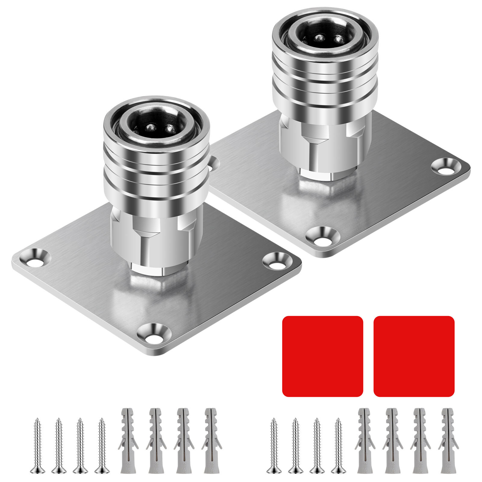 2 pcs Foam Cannon Holder 1/4″ Quick Connect Wall Mount Rack for Pressure Washer