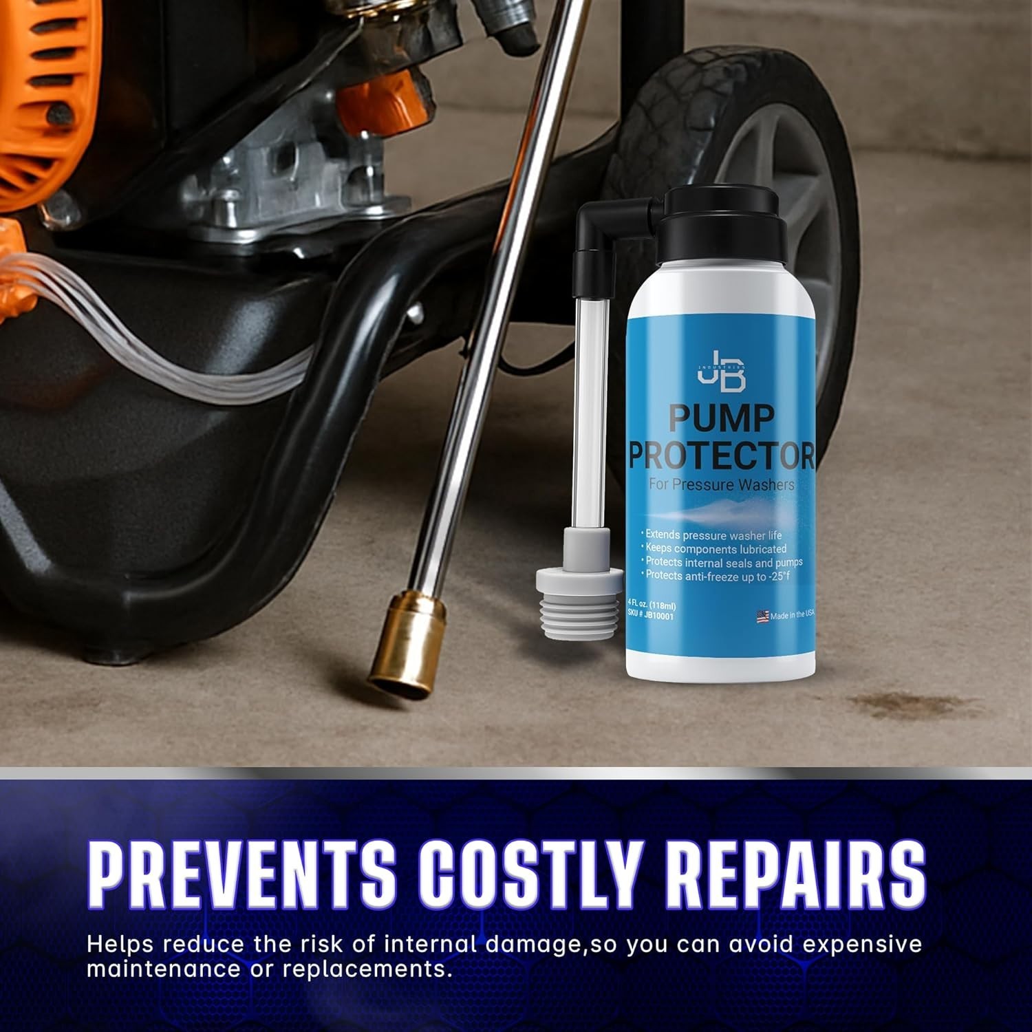 Pressure Washer Antifreeze & Lubricant – 4 oz, Prevents Corrosion and Freezing